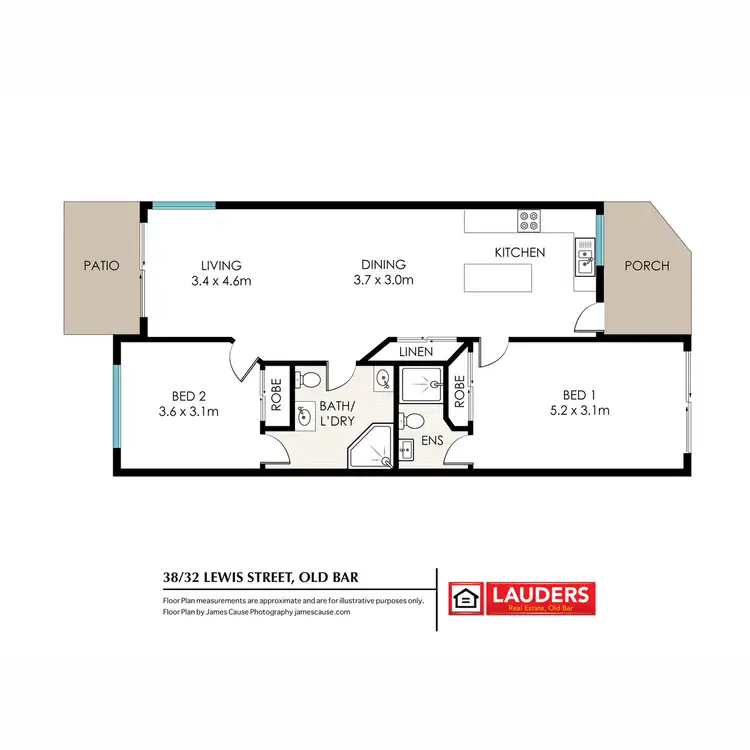 Floorplan of Homely apartment listing, 38/32 Lewis Street, Old Bar NSW 2430