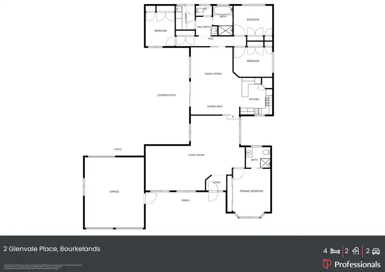 Floorplan of Homely house listing, 2 Glenvale Place, Bourkelands NSW 2650
