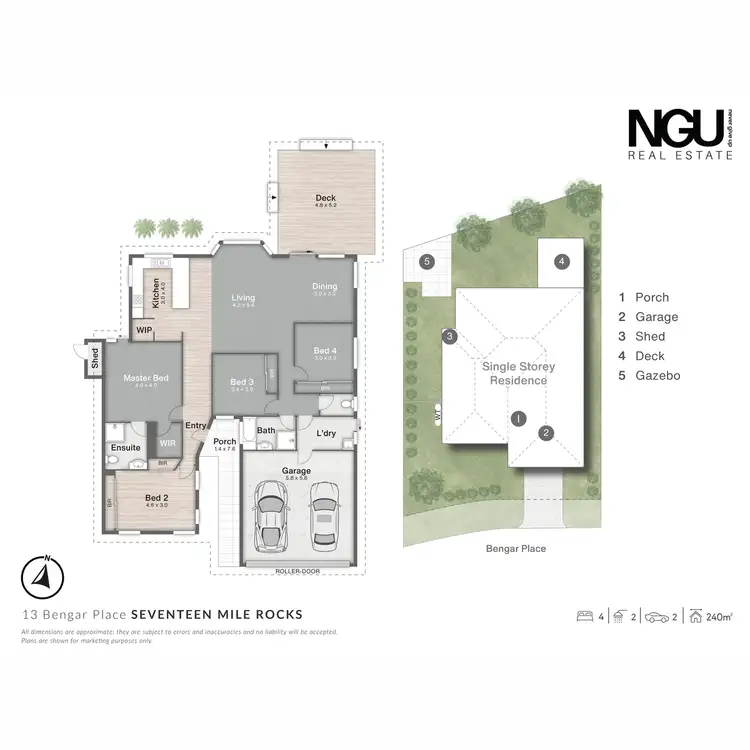 Floorplan of Homely house listing, 13 Bengar Place, Seventeen Mile Rocks QLD 4073