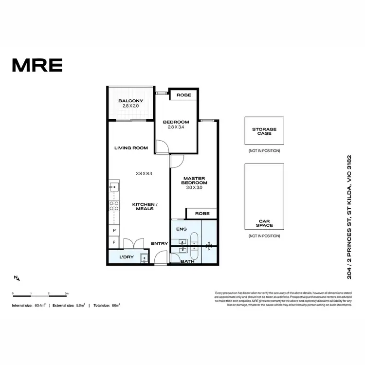 Floorplan of Homely apartment listing, 204/2 Princes Street, St Kilda VIC 3182