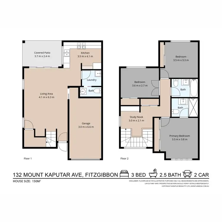 Floorplan of Homely house listing, 132 Mount Kaputar Avenue, Fitzgibbon QLD 4018
