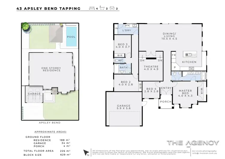 Floorplan of Homely house listing, 43 Apsley Bend, Tapping WA 6065