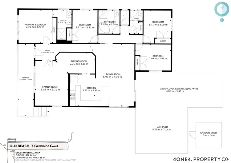 Floorplan of Homely house listing, 7 Gerwaine Court, Old Beach TAS 7017