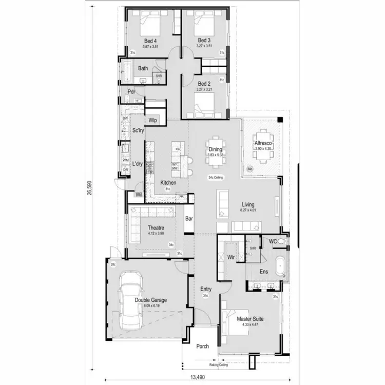 Floorplan of Homely house listing, 15 Newgrange Loop, Wellard WA 6170