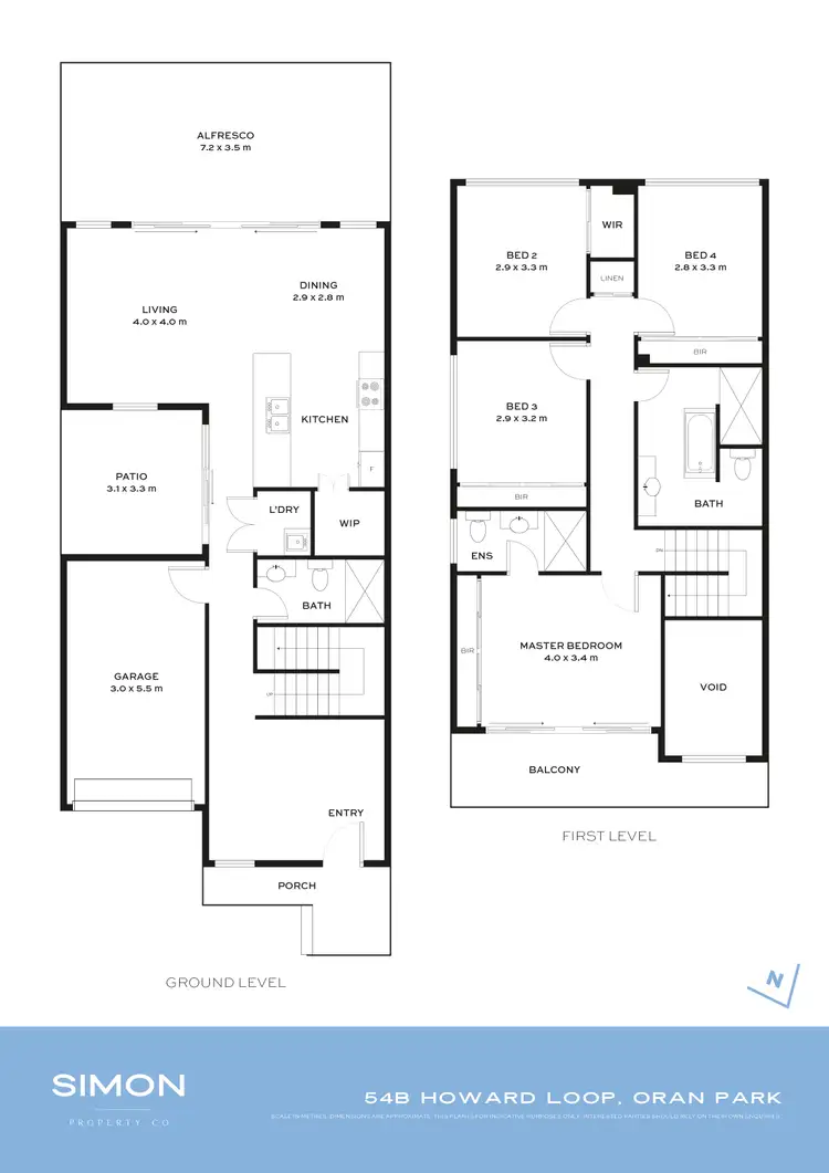 Floorplan of Homely semi-detached listing, 54B Howard Loop, Oran Park NSW 2570