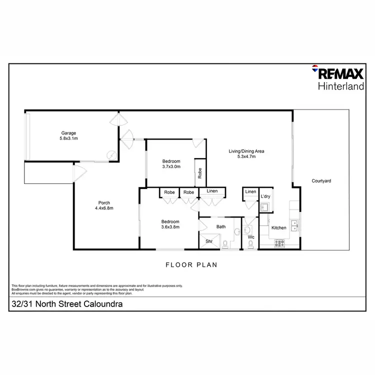Floorplan of Homely unit listing, 32/31 North Street, Caloundra QLD 4551