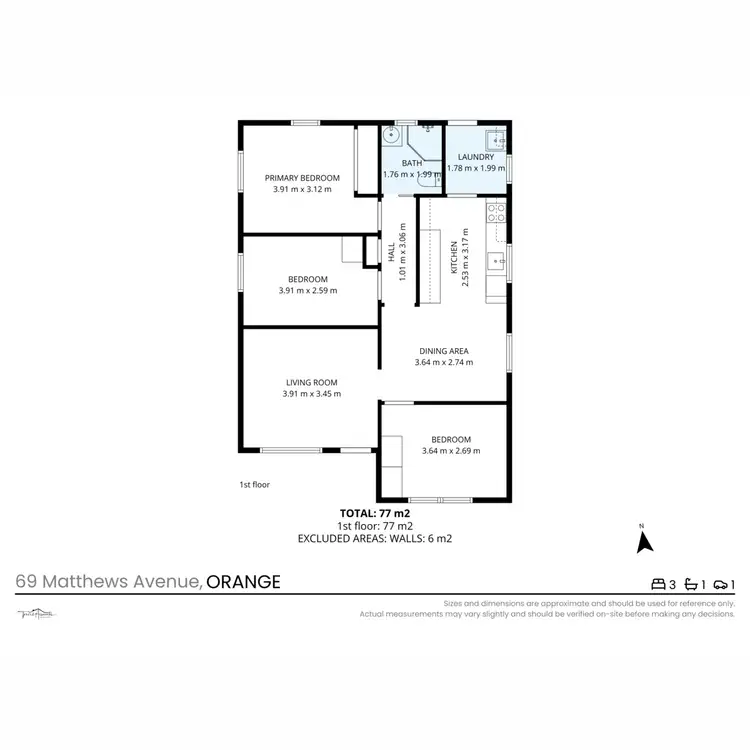 Floorplan of Homely house listing, 69 Matthews Avenue, Orange NSW 2800