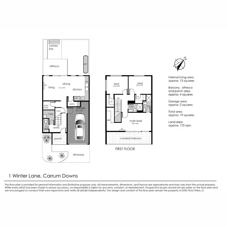 Floorplan of Homely house listing, 1 Winter Lane, Carrum Downs VIC 3201