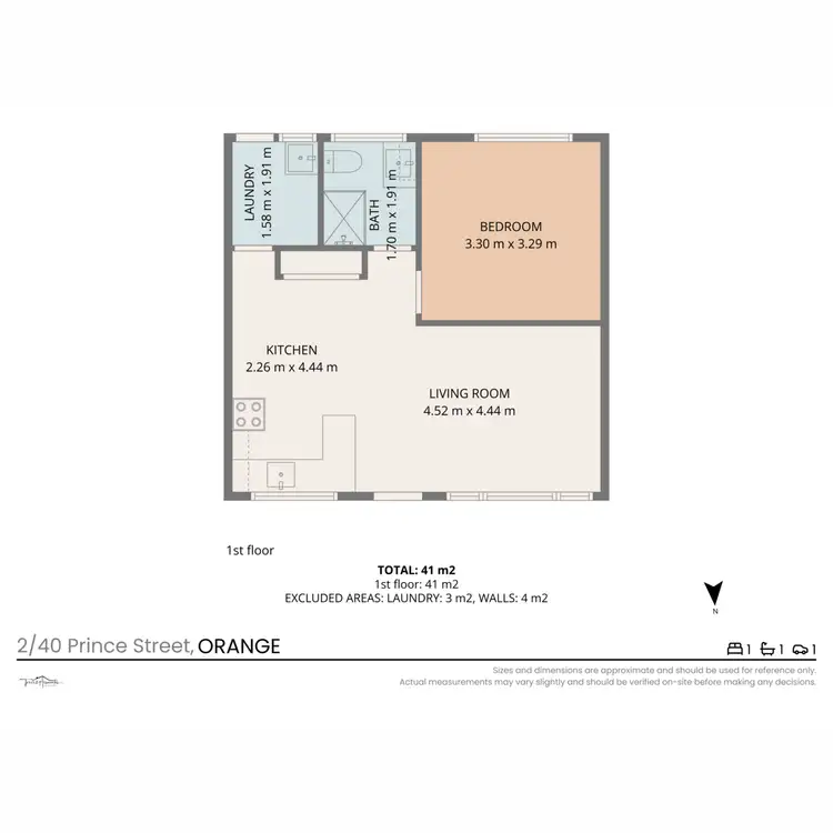 Floorplan of Homely unit listing, 2/40 Prince Street, Orange NSW 2800