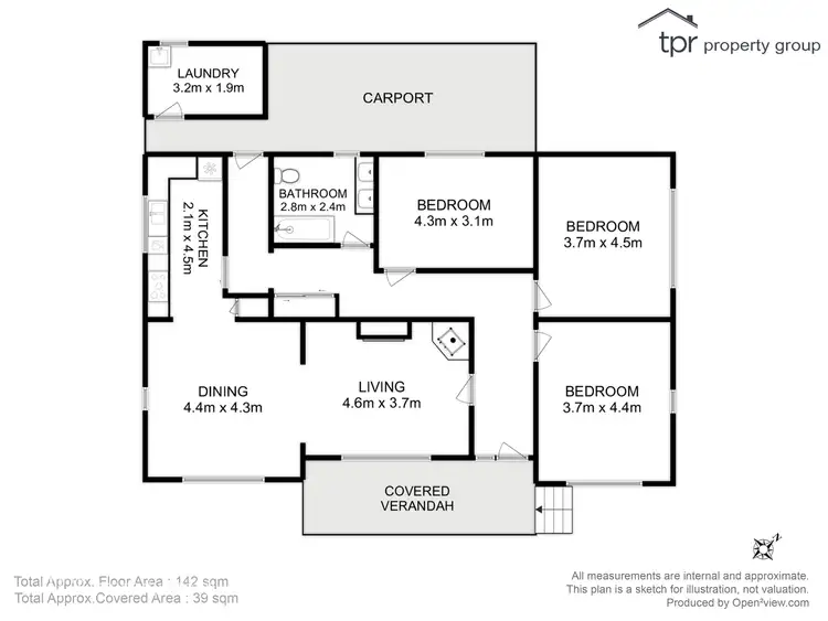 Floorplan of Homely house listing, 1/95 Main Street, Huonville TAS 7109