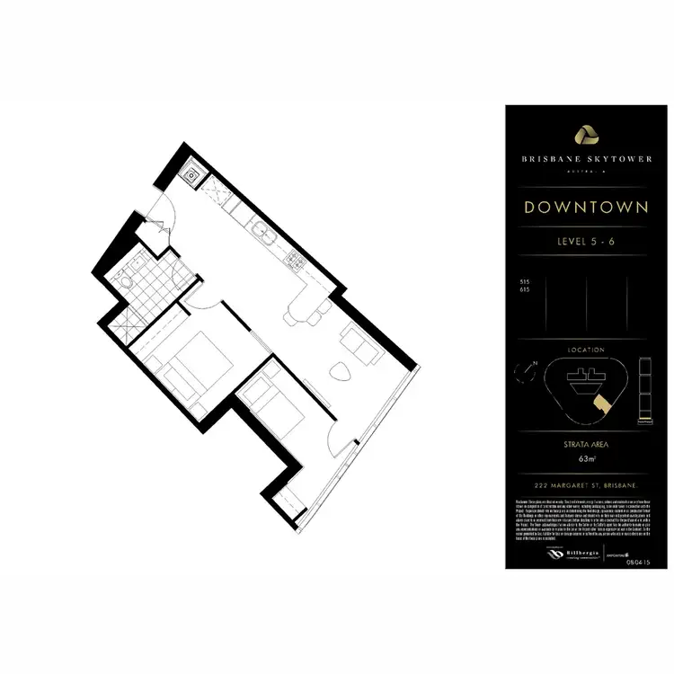 Floorplan of Homely apartment listing, 615/222 Margaret Street, Brisbane City QLD 4000