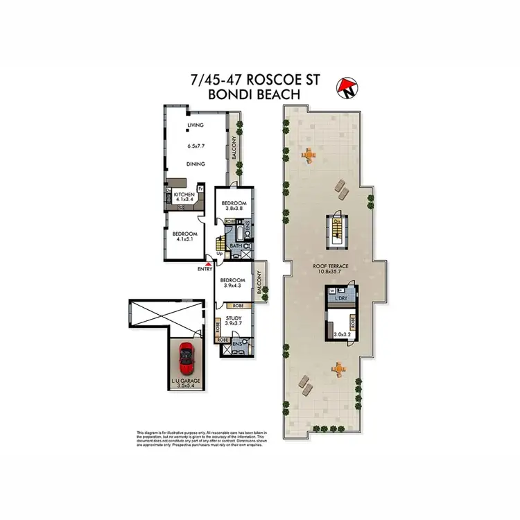 Floorplan of Homely apartment listing, 7/45 Roscoe Street, Bondi Beach NSW 2026