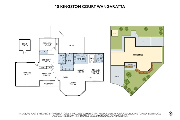 Floorplan of Homely house listing, 10 Kingston Court, Wangaratta VIC 3677