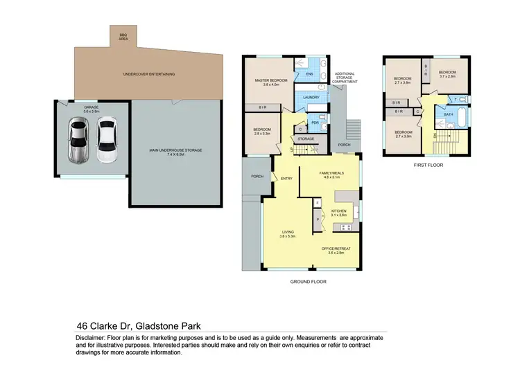 Floorplan of Homely house listing, 46 Clarke Drive, Gladstone Park VIC 3043