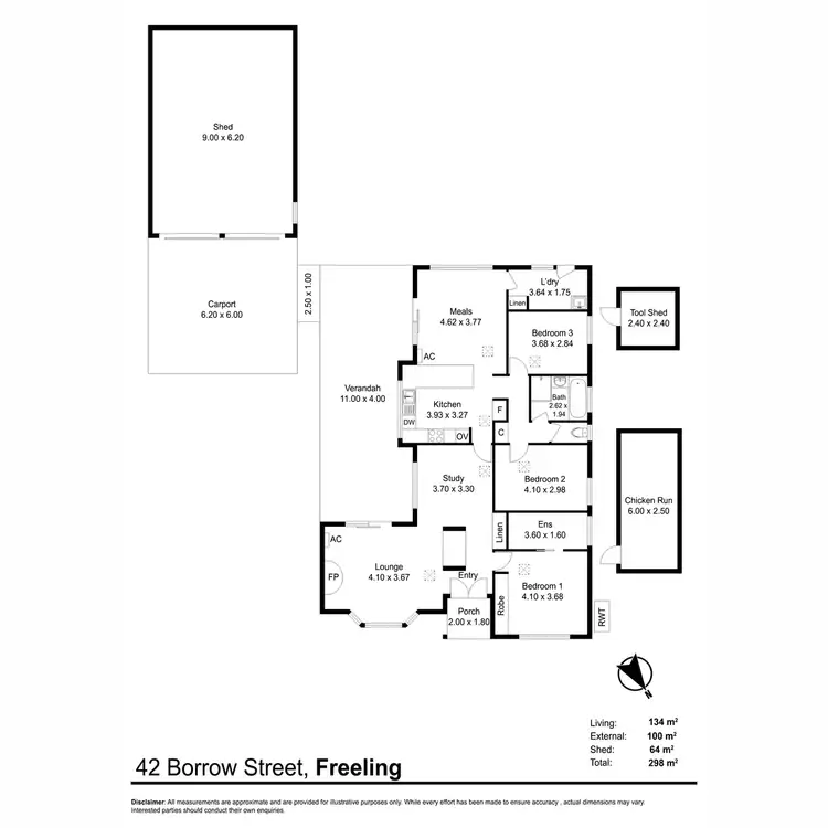 Floorplan of Homely house listing, 42 Borrow Street, Freeling SA 5372