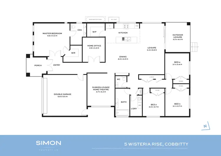Floorplan of Homely house listing, 5 Wisteria Rise, Cobbitty NSW 2570