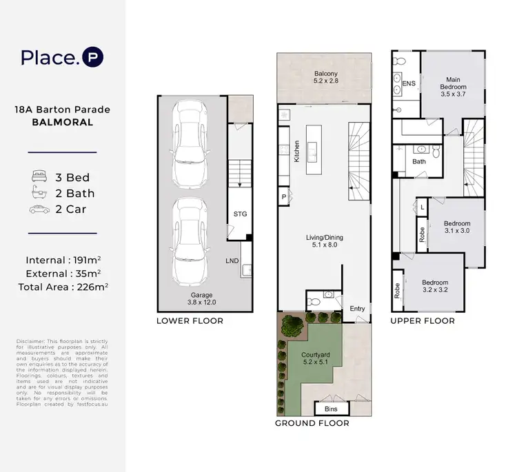 Floorplan of Homely townhouse listing, 18A Barton Parade, Balmoral QLD 4171