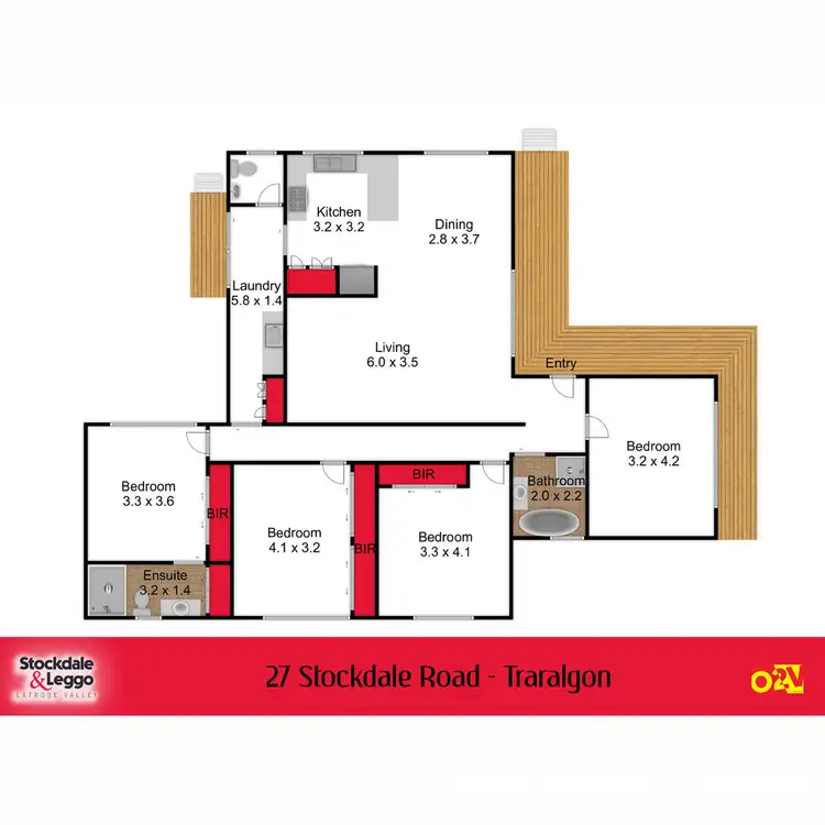 Floorplan of Homely house listing, 27 Stockdale Road, Traralgon VIC 3844
