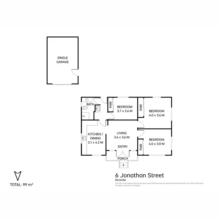 Floorplan of Homely house listing, 6 Jonathan Street, Rockville QLD 4350