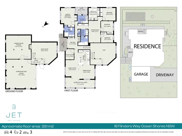 Floorplan of Homely house listing, 18 Flinders Way, Ocean Shores NSW 2483