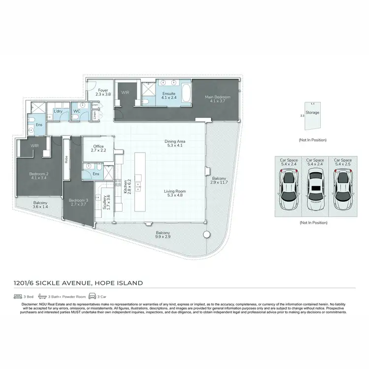 Floorplan of Homely apartment listing, 1201/2-4 Athena Boulevard, Hope Island QLD 4212