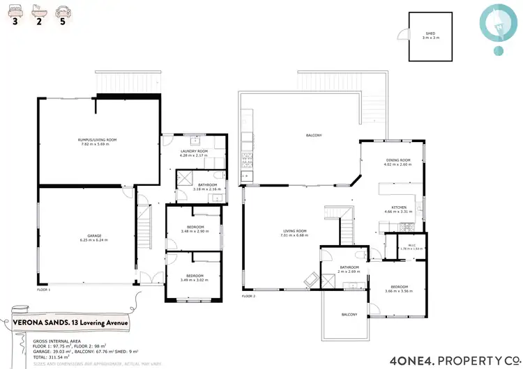 Floorplan of Homely house listing, 13 Lovering Avenue, Verona Sands TAS 7112