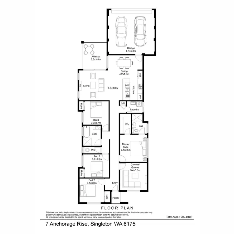Floorplan of Homely house listing, 7 Anchorage Rise, Singleton WA 6175