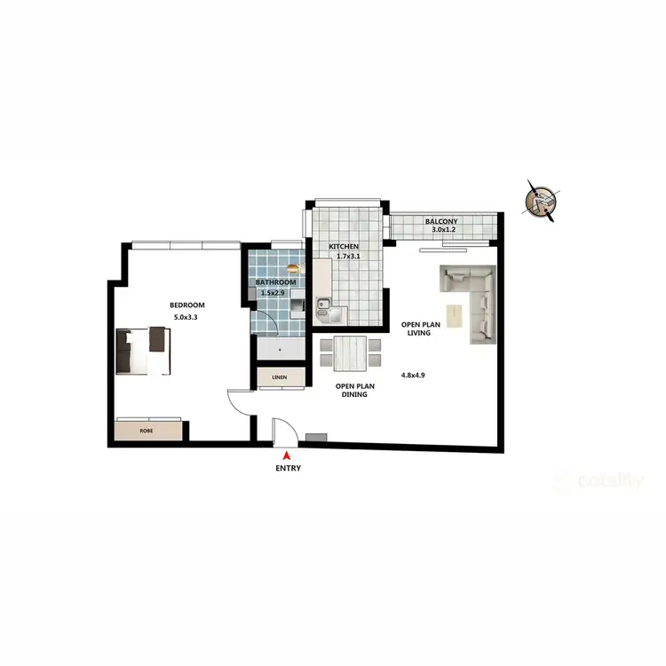 Floorplan of Homely apartment listing, 62/66 Darling Point Road, Darling Point NSW 2027