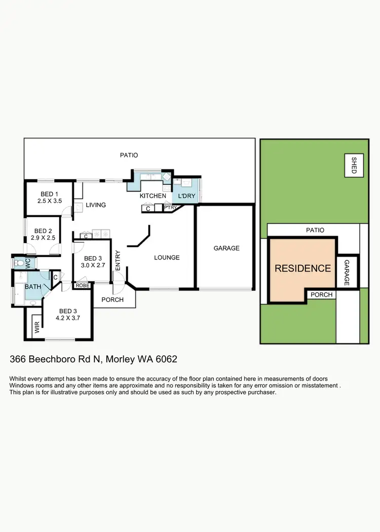 Floorplan of Homely house listing, 366 Beechboro Road North, Morley WA 6062