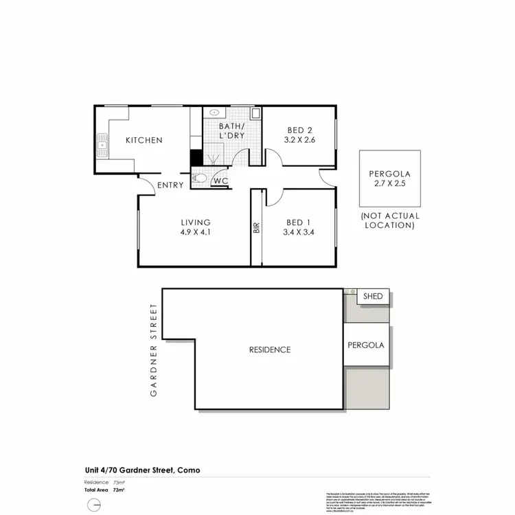Floorplan of Homely villa listing, 4/70 Gardner Street, Como WA 6152