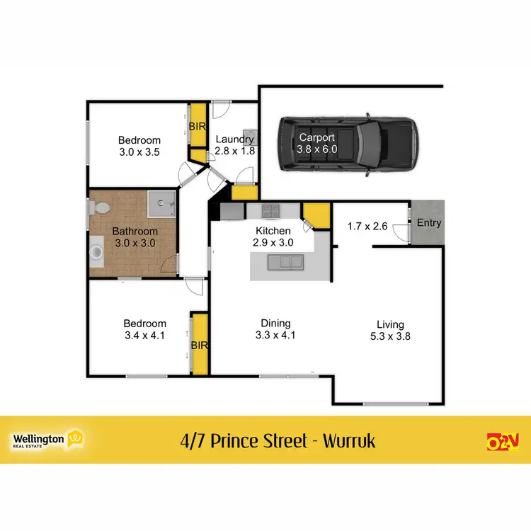 Floorplan of Homely unit listing, 4/7 Prince Street, Wurruk VIC 3850