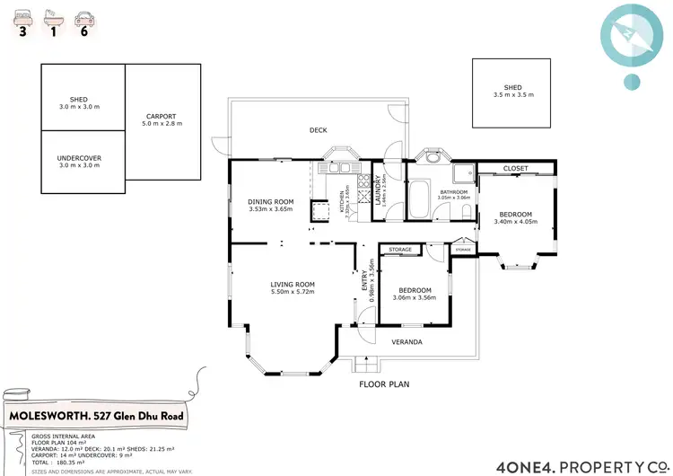Floorplan of Homely house listing, 527 Glen Dhu Road, Molesworth TAS 7140