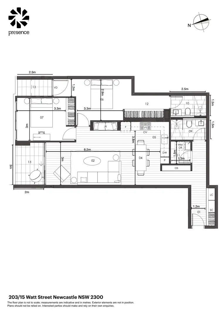 Floorplan of Homely apartment listing, 204/15 Watt Street, Newcastle NSW 2300