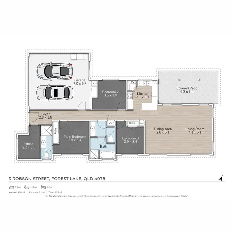 Floorplan of Homely house listing, 3 Robson Street, Forest Lake QLD 4078