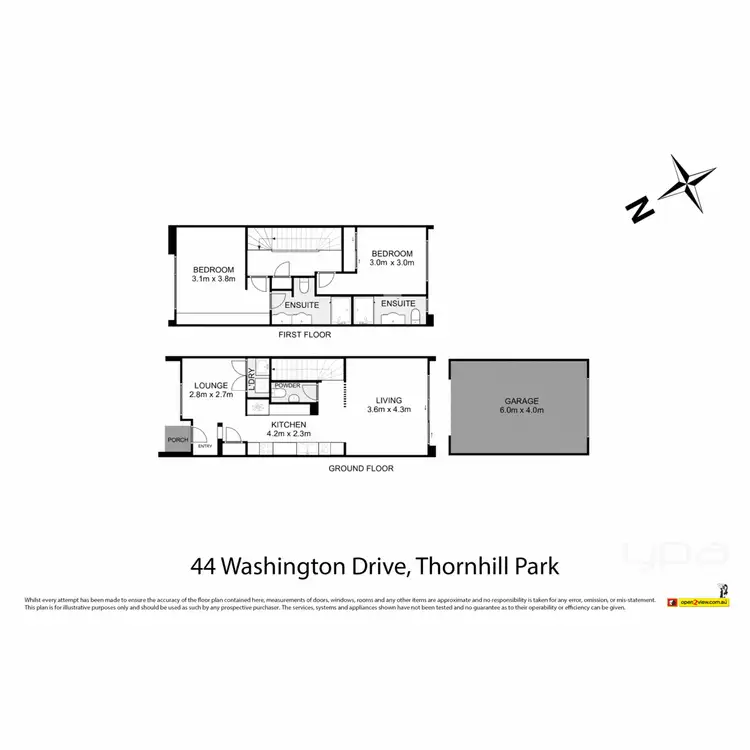 Floorplan of Homely house listing, 44 Washington Drive, Thornhill Park VIC 3335