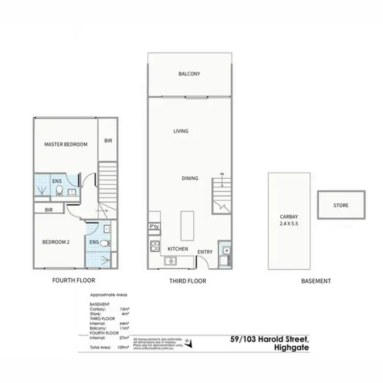Floorplan of Homely apartment listing, 59/103 Harold Street, Highgate WA 6003