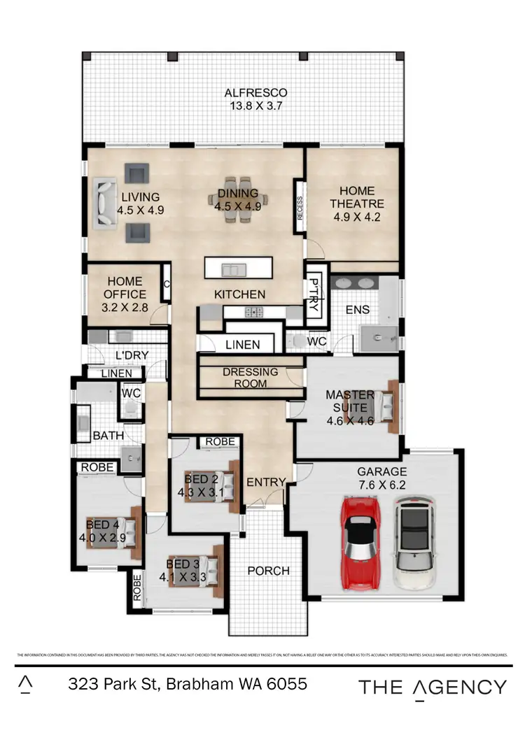 Floorplan of Homely house listing, 323 Park Street, Brabham WA 6055