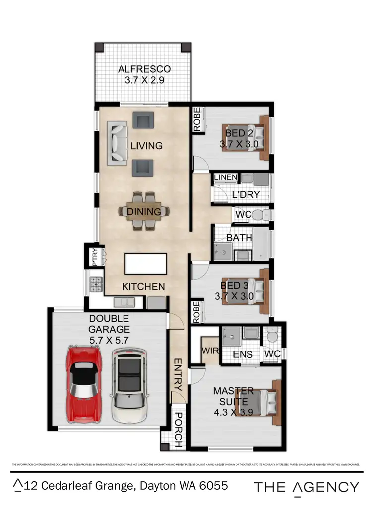 Floorplan of Homely house listing, 12 Cedarleaf Grange, Dayton WA 6055