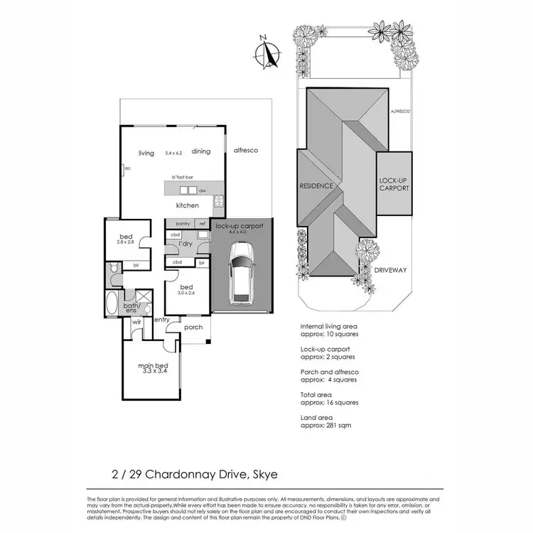 Floorplan of Homely unit listing, 2/29 Chardonnay Drive, Skye VIC 3977