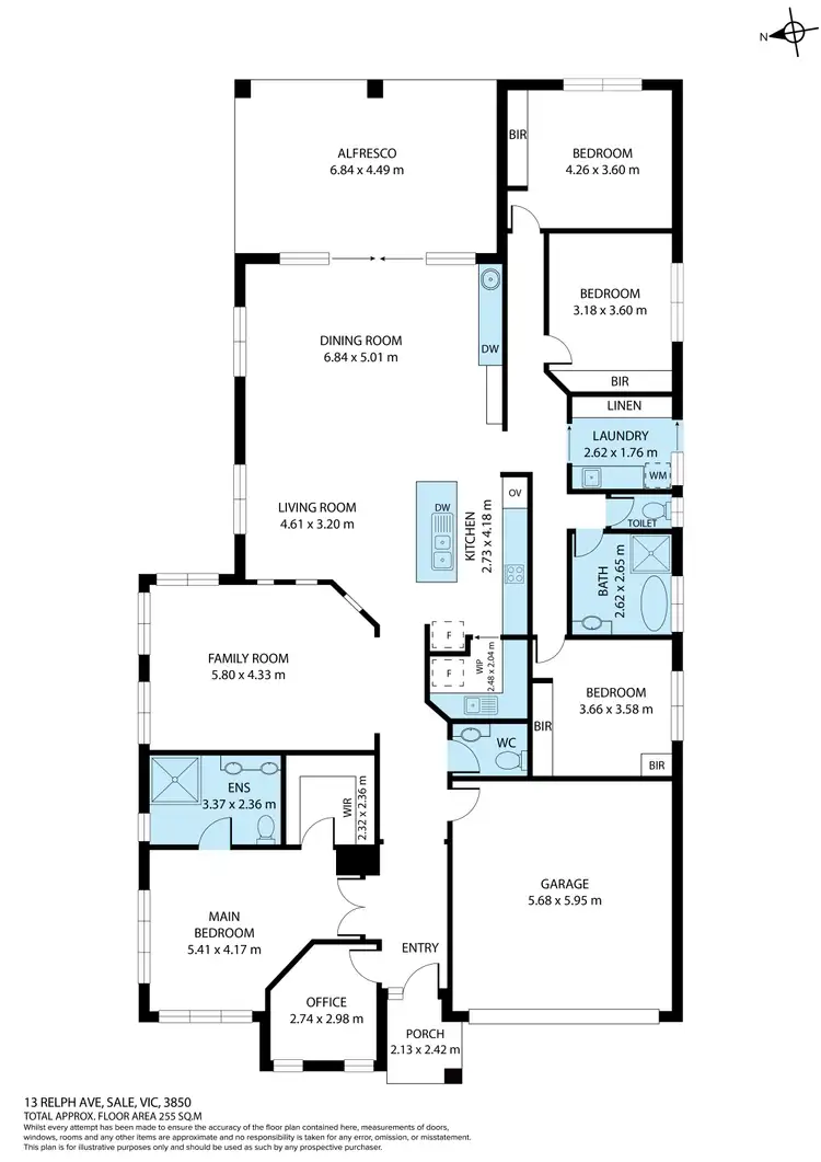 Floorplan of Homely house listing, 13 Relph Avenue, Sale VIC 3850