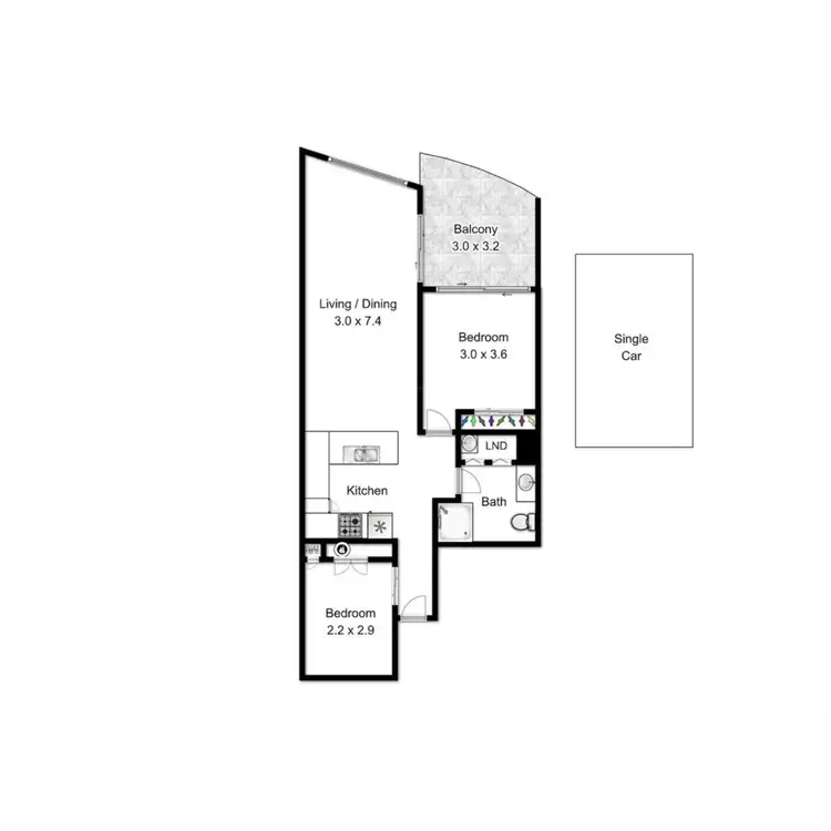 Floorplan of Homely apartment listing, 19/22 Barry Parade, Fortitude Valley QLD 4006