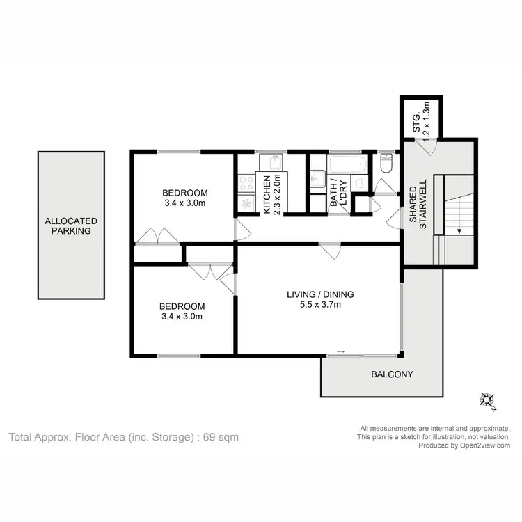 Floorplan of Homely unit listing, 4/13 Windsor Street, Kingston Beach TAS 7050