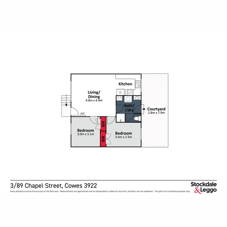 Floorplan of Homely unit listing, 3/89 Chapel Street, Cowes VIC 3922