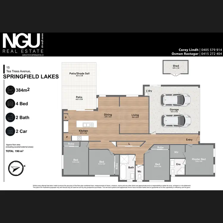 Floorplan of Homely house listing, 15 Tea Trees Avenue, Springfield Lakes QLD 4300