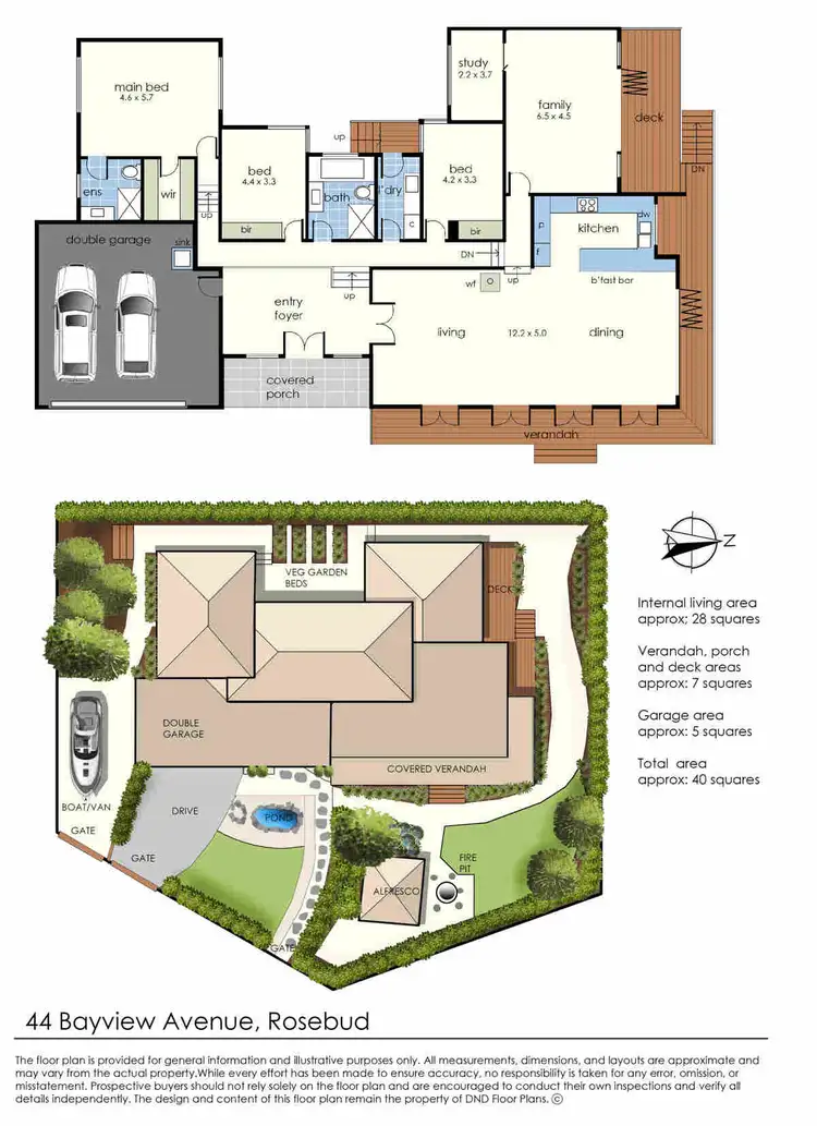 Floorplan of Homely house listing, 44 Bayview Avenue, Rosebud VIC 3939