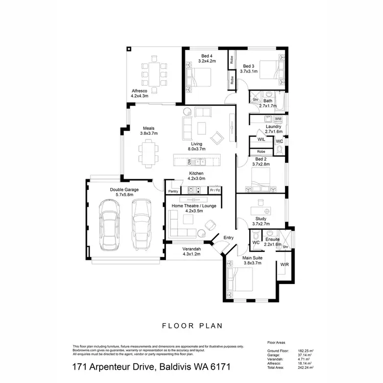 Floorplan of Homely house listing, 171 Arpenteur Drive, Baldivis WA 6171