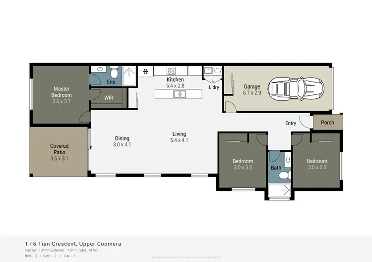 Floorplan of Homely house listing, 1/16 Tian Crescent, Upper Coomera QLD 4209