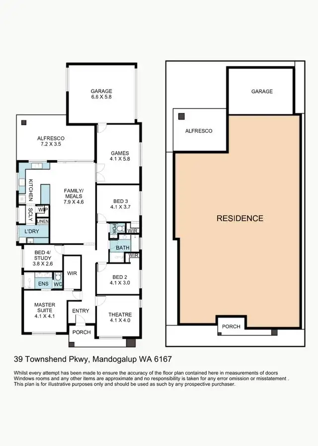 Floorplan of Homely house listing, 39 Townshend Parkway, Mandogalup WA 6167