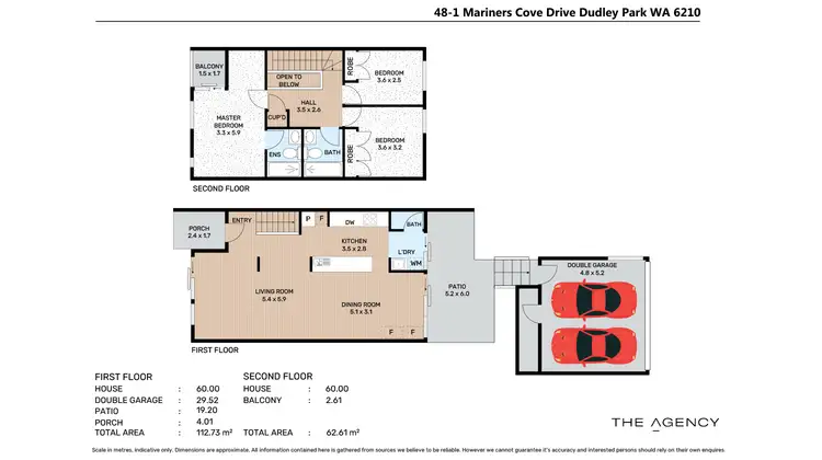 Floorplan of Homely townhouse listing, 48/1 Mariners Cove Drive, Dudley Park WA 6210