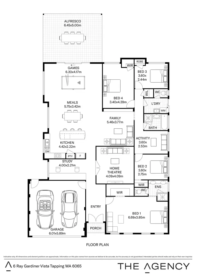Floorplan of Homely house listing, 6 Ray Gardiner Vista, Tapping WA 6065
